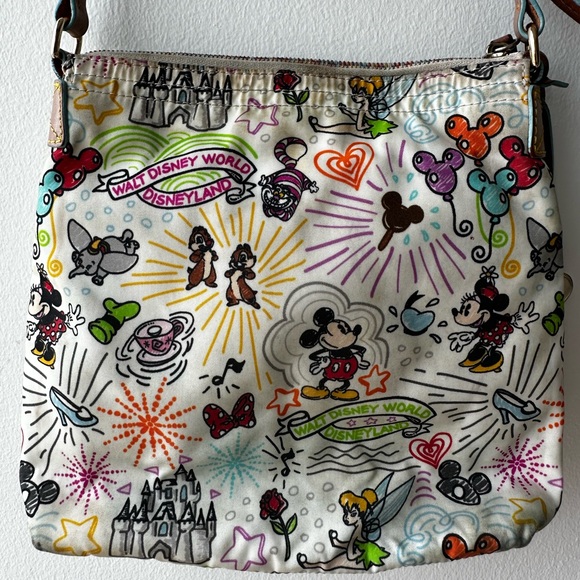 Dooney and Bourke Disney Parks White Sketch Character Cross Body Purse - Picture 11 of 16